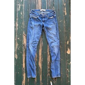 Hollister Jeans Womens 27x29 Blue Skinny Low Rise Denim Pants Stretch